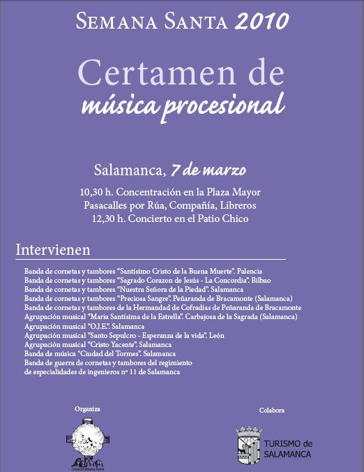Cartel anunciador Certamen de M�sica Procesional del 7 de Marzo
